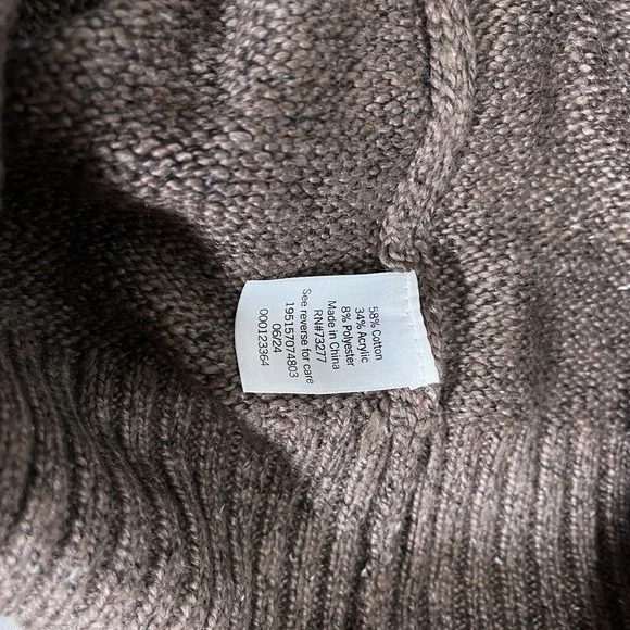 NEW Sonoma Men's Size XL Super Soft Knit 1/4 Zip Sweater Light Brown - Picture 10 of 10